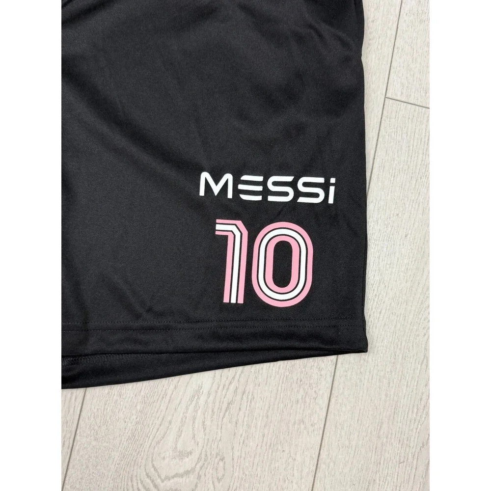 Lionel Messi Collection #10 Miami Athletic Soccer‎ Black Shorts Large NEW